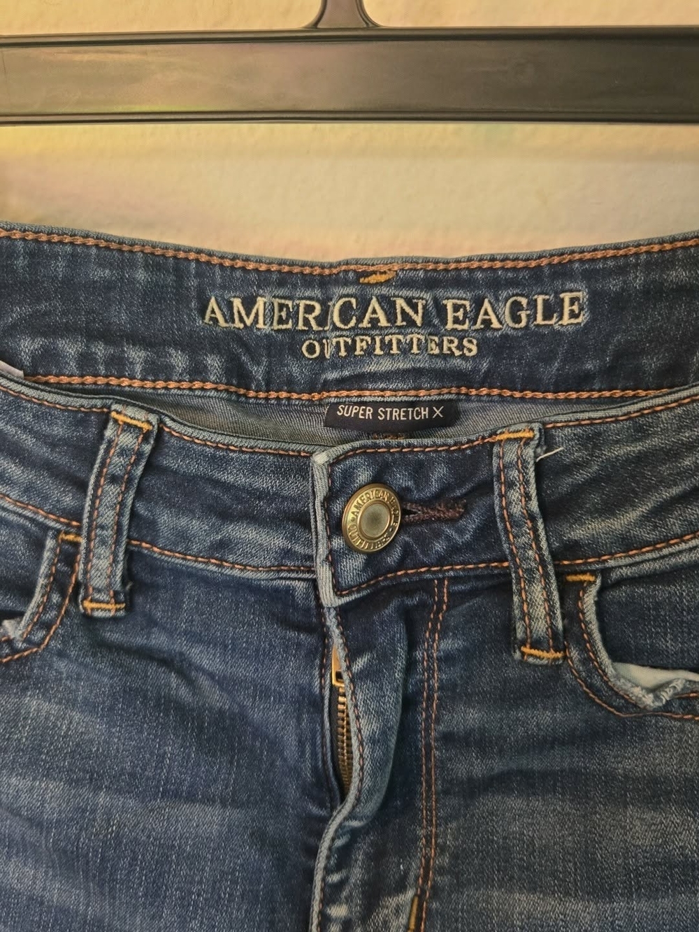 American Eagle Outfitters Women's Dark Blue Super Stretch Jeggings